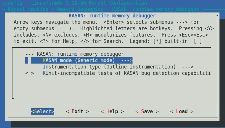 Kernel Configuration Menu